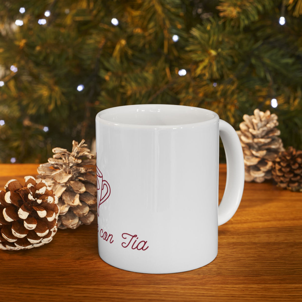 Tea Time Mug — Cute Ribbon Teacup Ceramic Coffee Cup (11oz, 15oz)