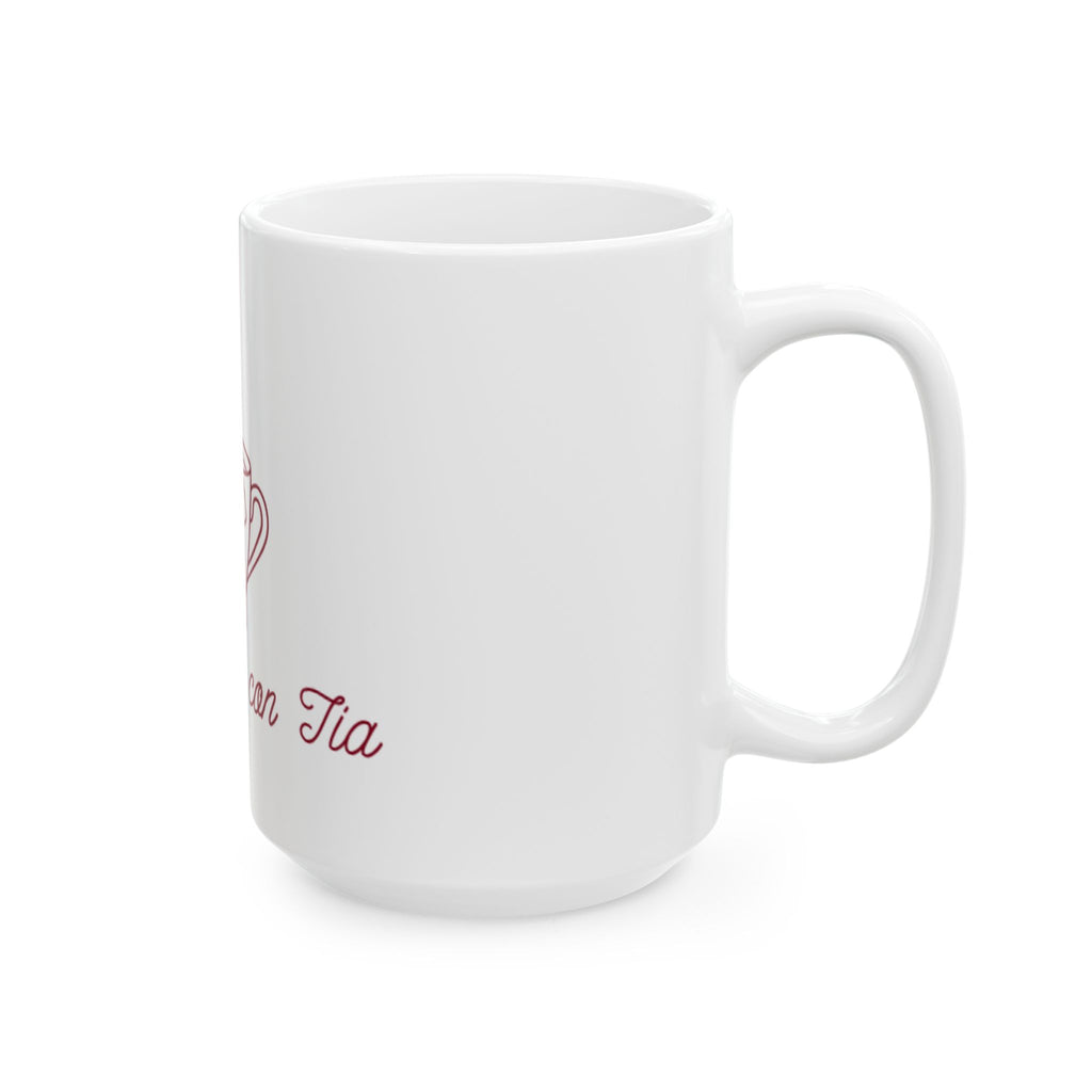 Tea Time Mug — Cute Ribbon Teacup Ceramic Coffee Cup (11oz, 15oz)