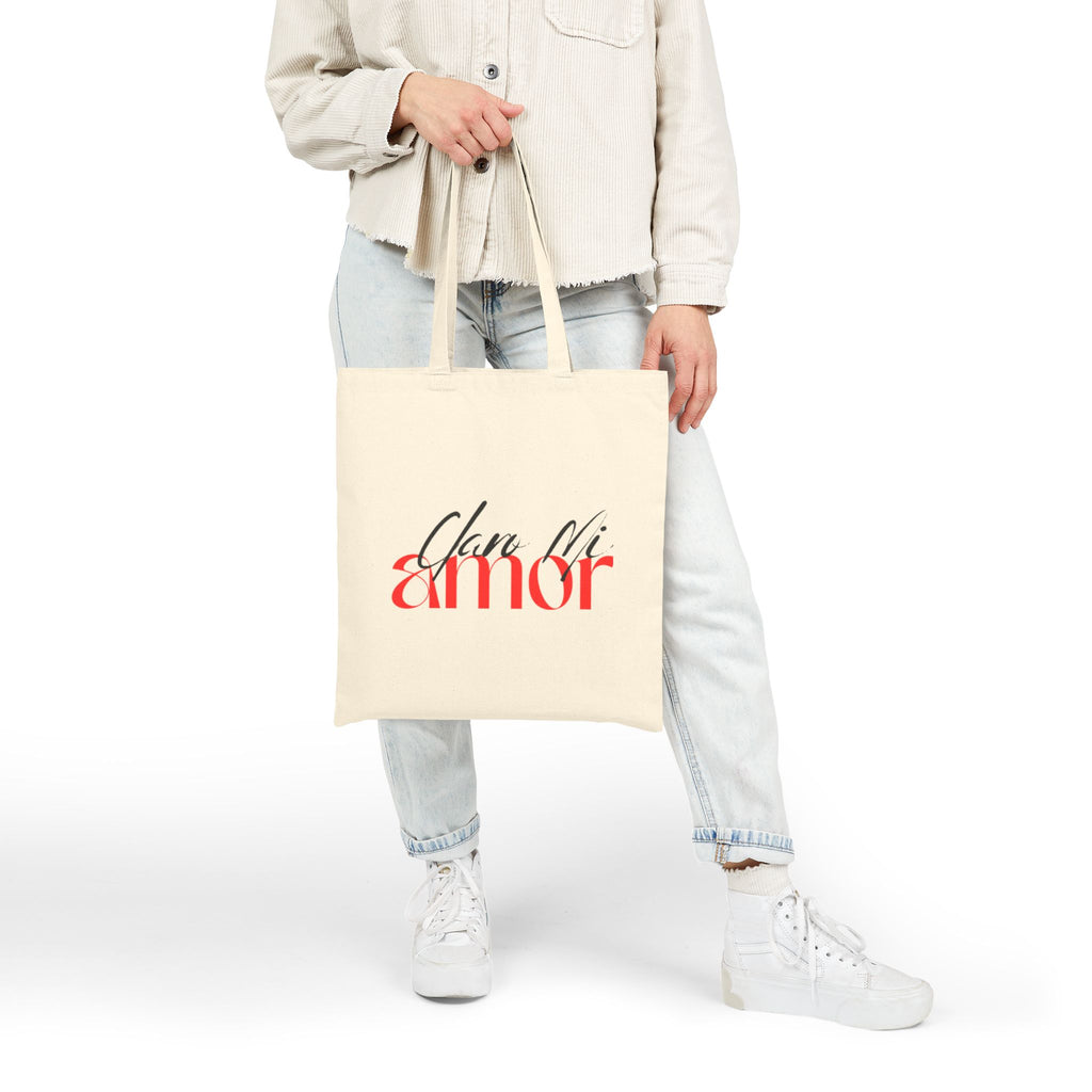 "Claro Mi Amor" Canvas Tote — Sassy Cotton Market Bag