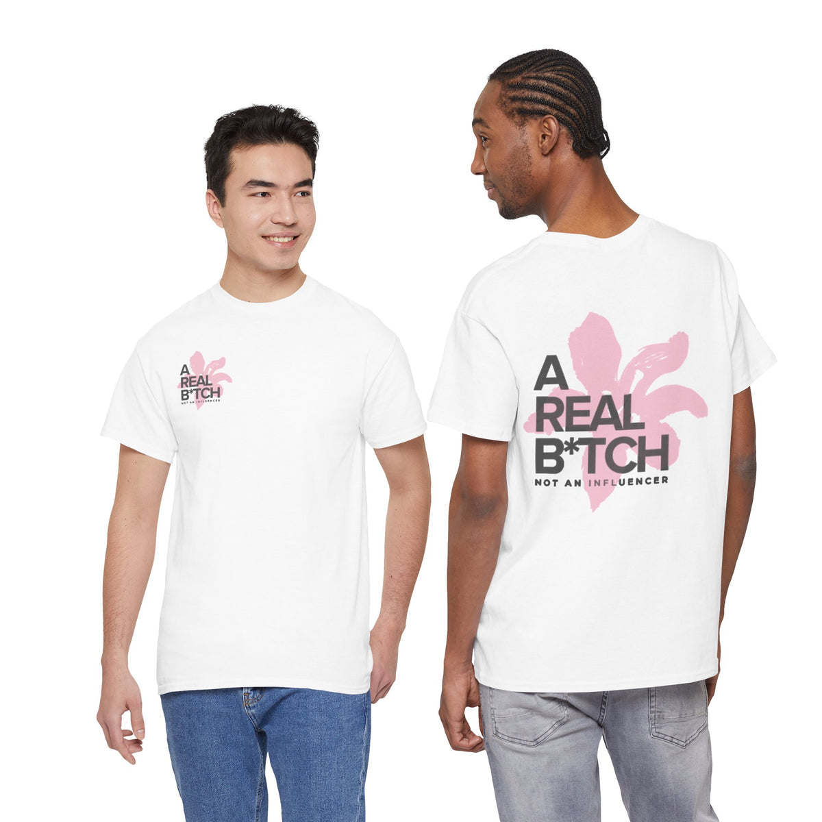 A Real B*tch Tee — Feminine Floral Graphic Cotton T-Shirt